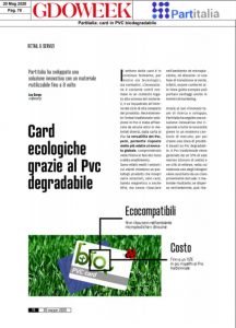 Articolo di GDO Week riguardante carte ecologiche