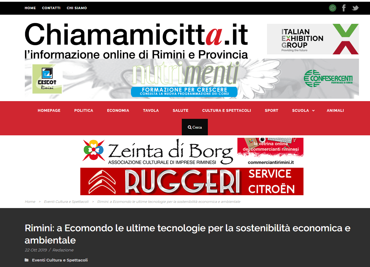 Rimini: a Ecomondo le ultime tecnologie per la sostenibilità economica e ambientale