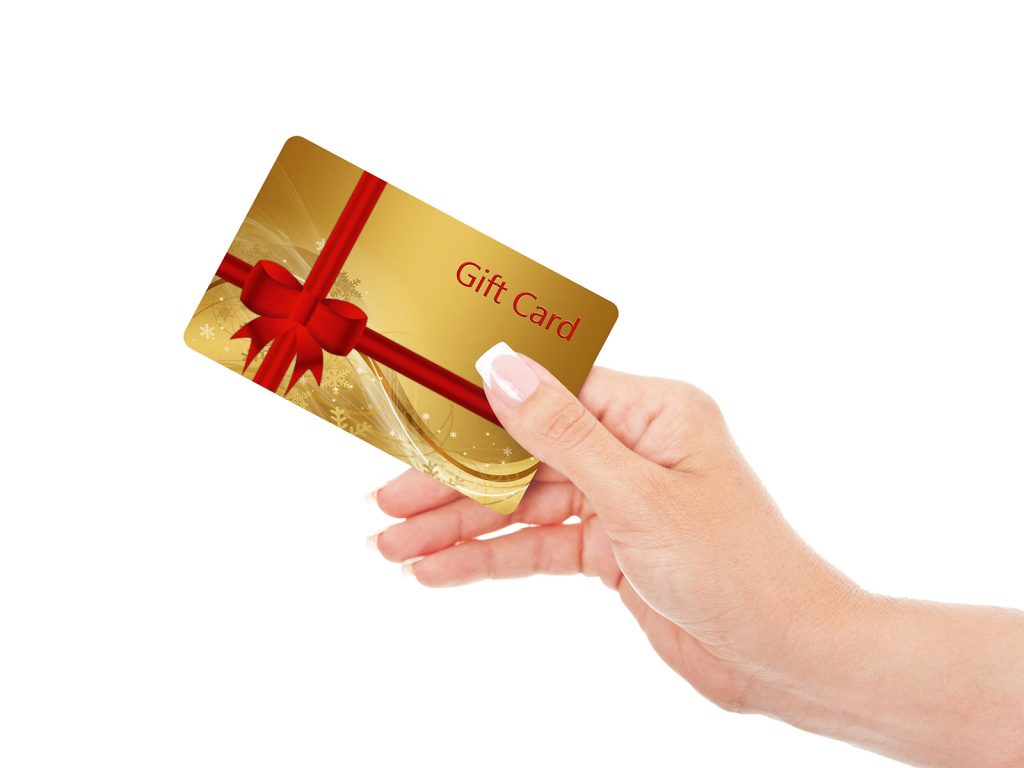 Gift card personalizzata nei colori e nella grafica