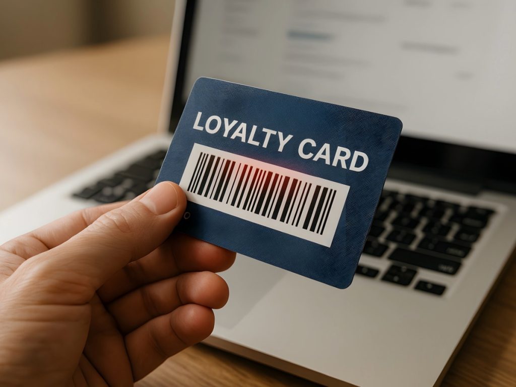 Card stampata con codice a barre
