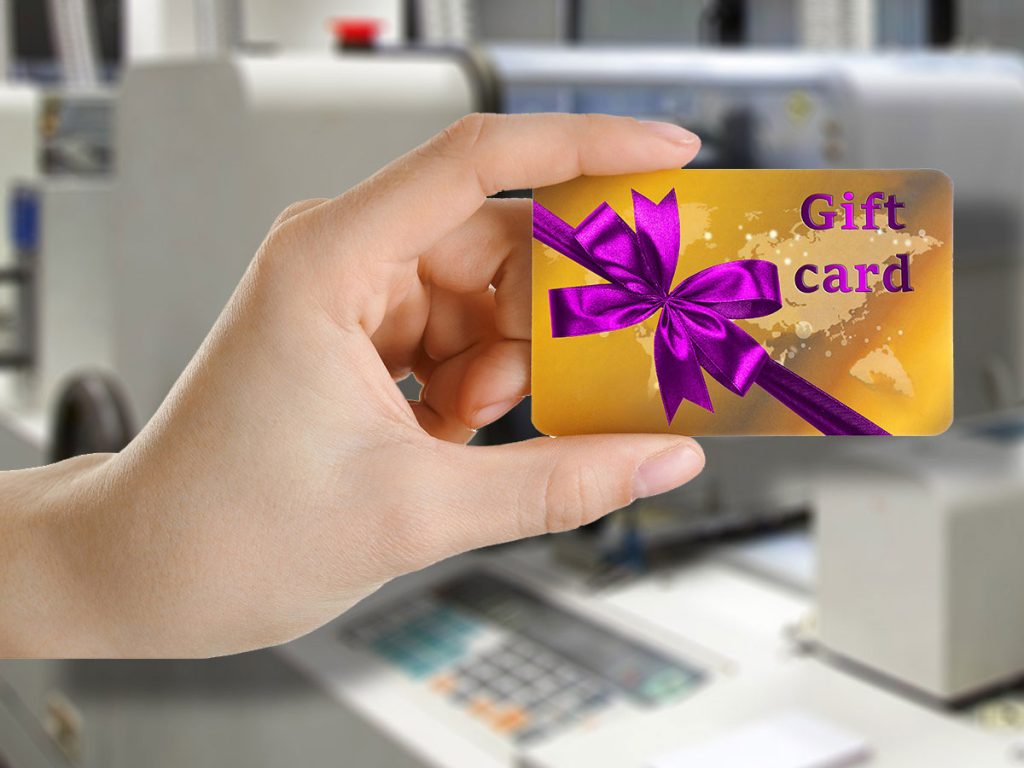 Gift card con effetto UV Varnish