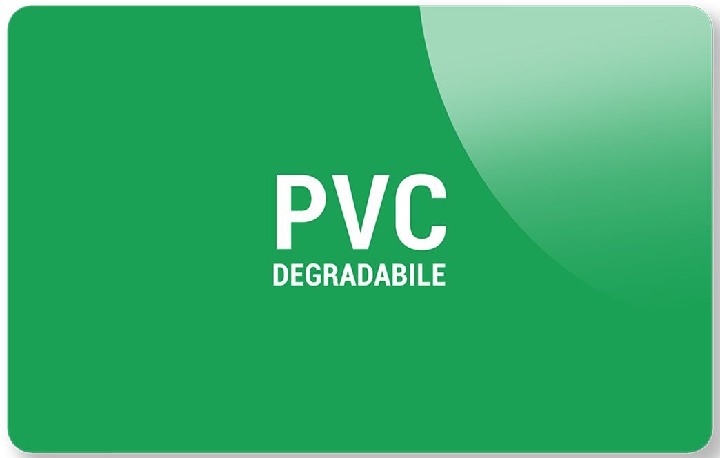 Card in PVC degradabile