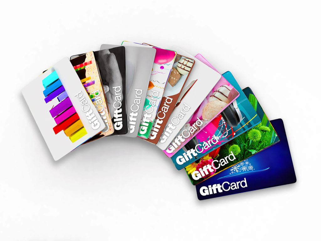 Gift card con banda magnetica sul retro