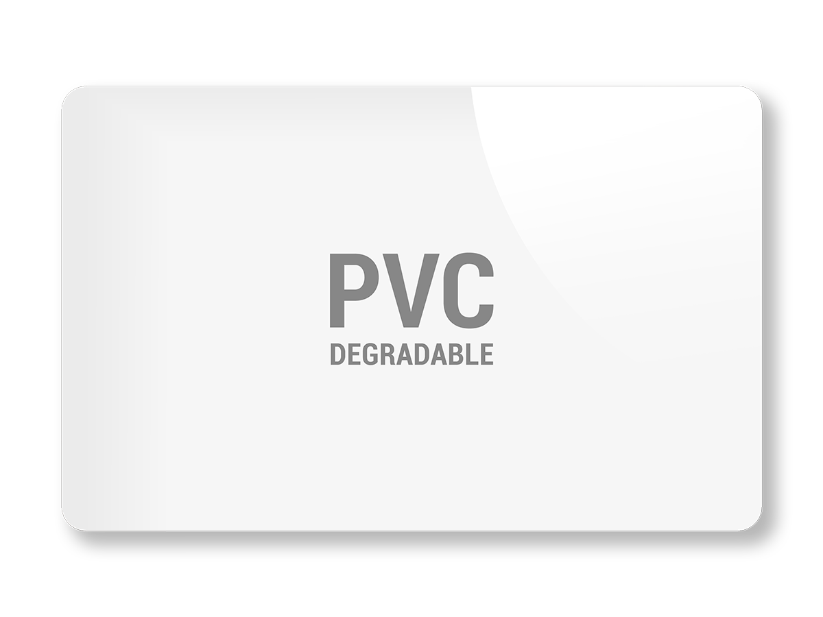 Degradable PVC card