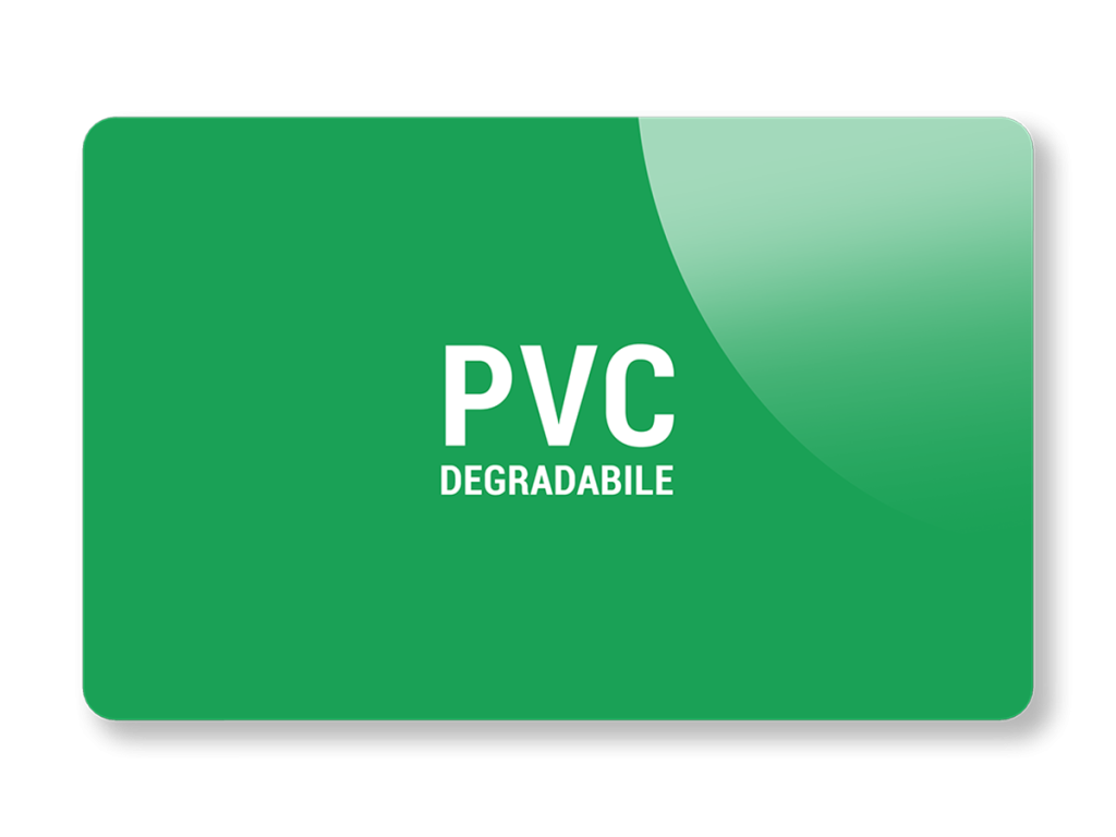 Card in PVC degradabile