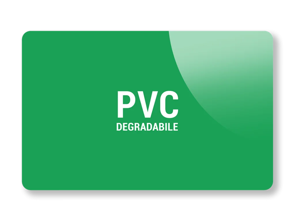 Card in PVC degradabile
